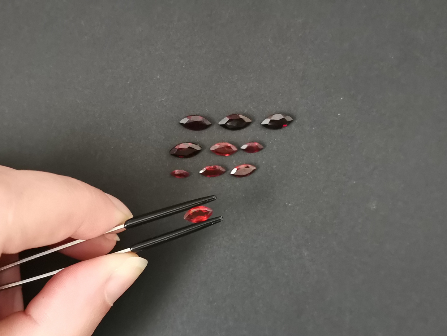 10 x Red garnet marquise - Bundle
