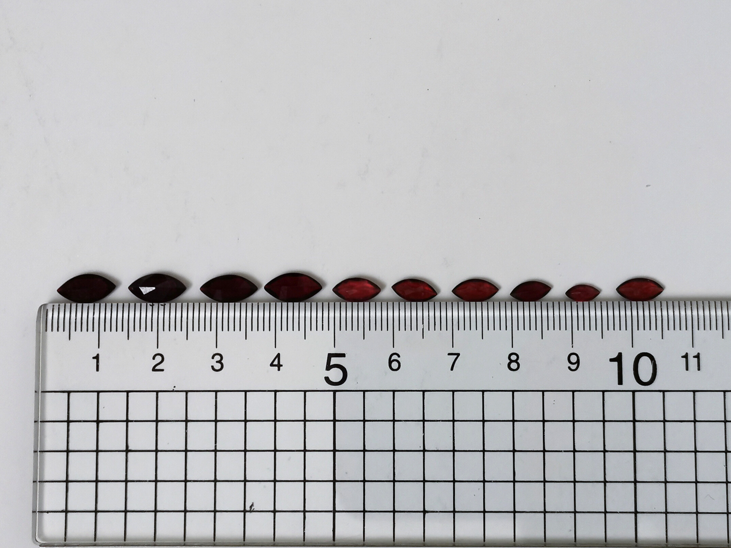 10 x Red garnet marquise - Bundle