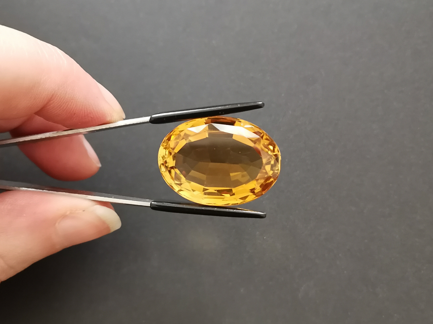 Orange Citrine Oval - 26mm by 19mm - 41.24 ct