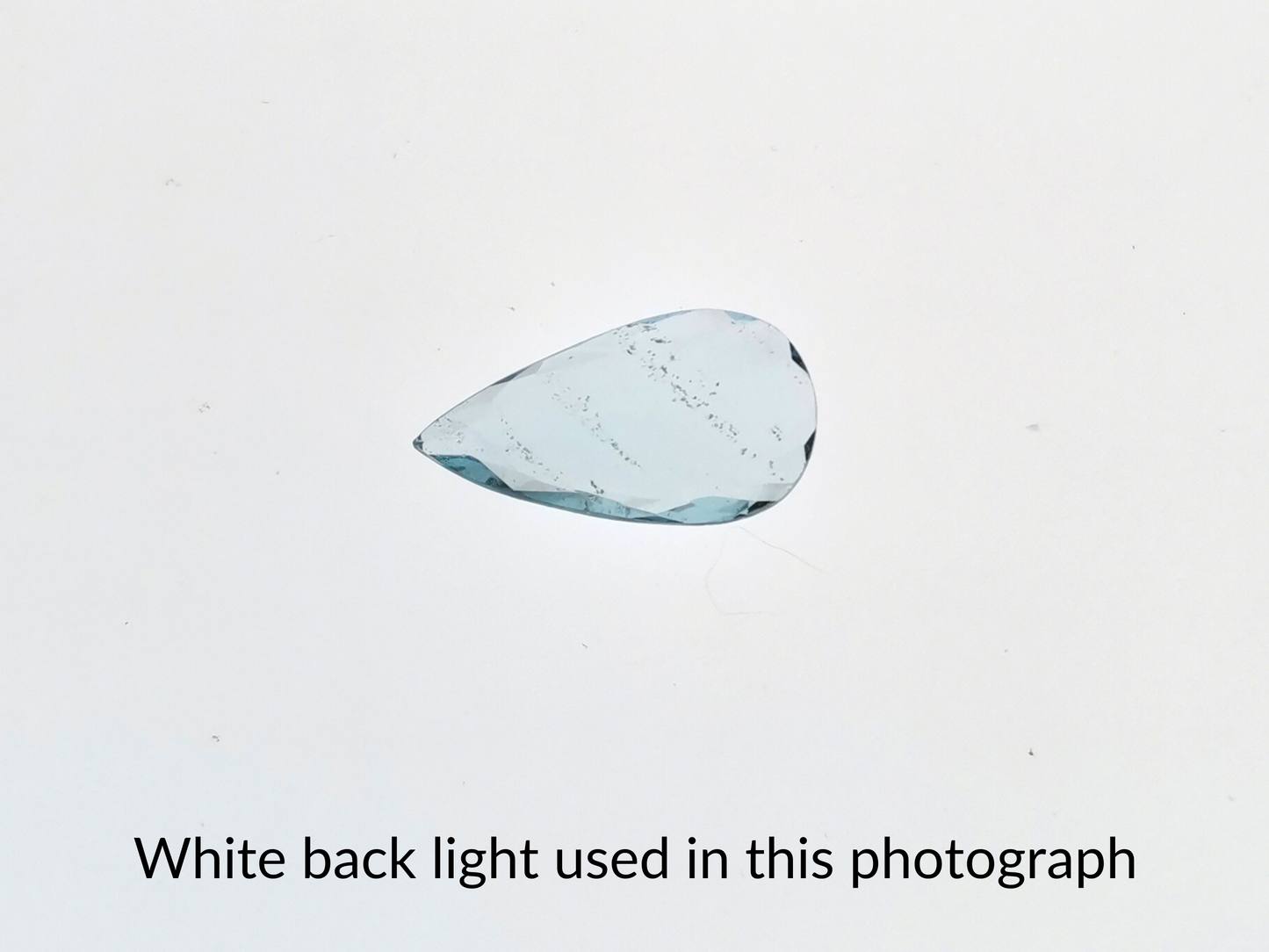 Blue Aquamarine Teardrop - 16mm by 8.5mm - 2.79 ct