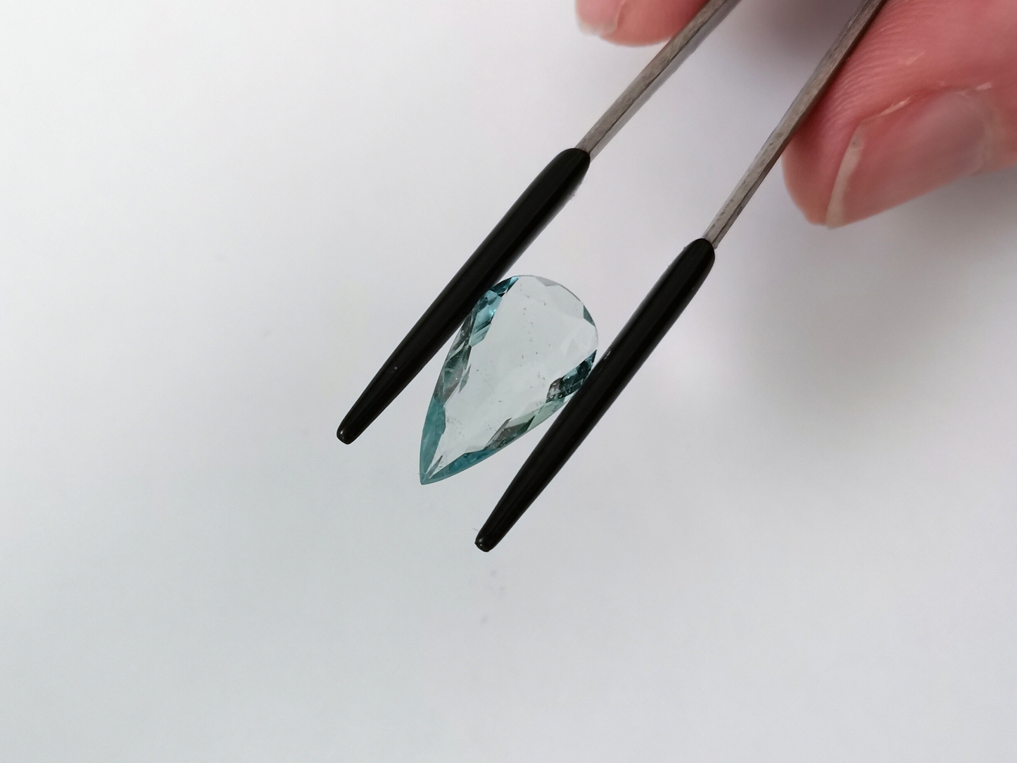 Blue Aquamarine Teardrop - 16mm by 8.5mm - 2.79 ct