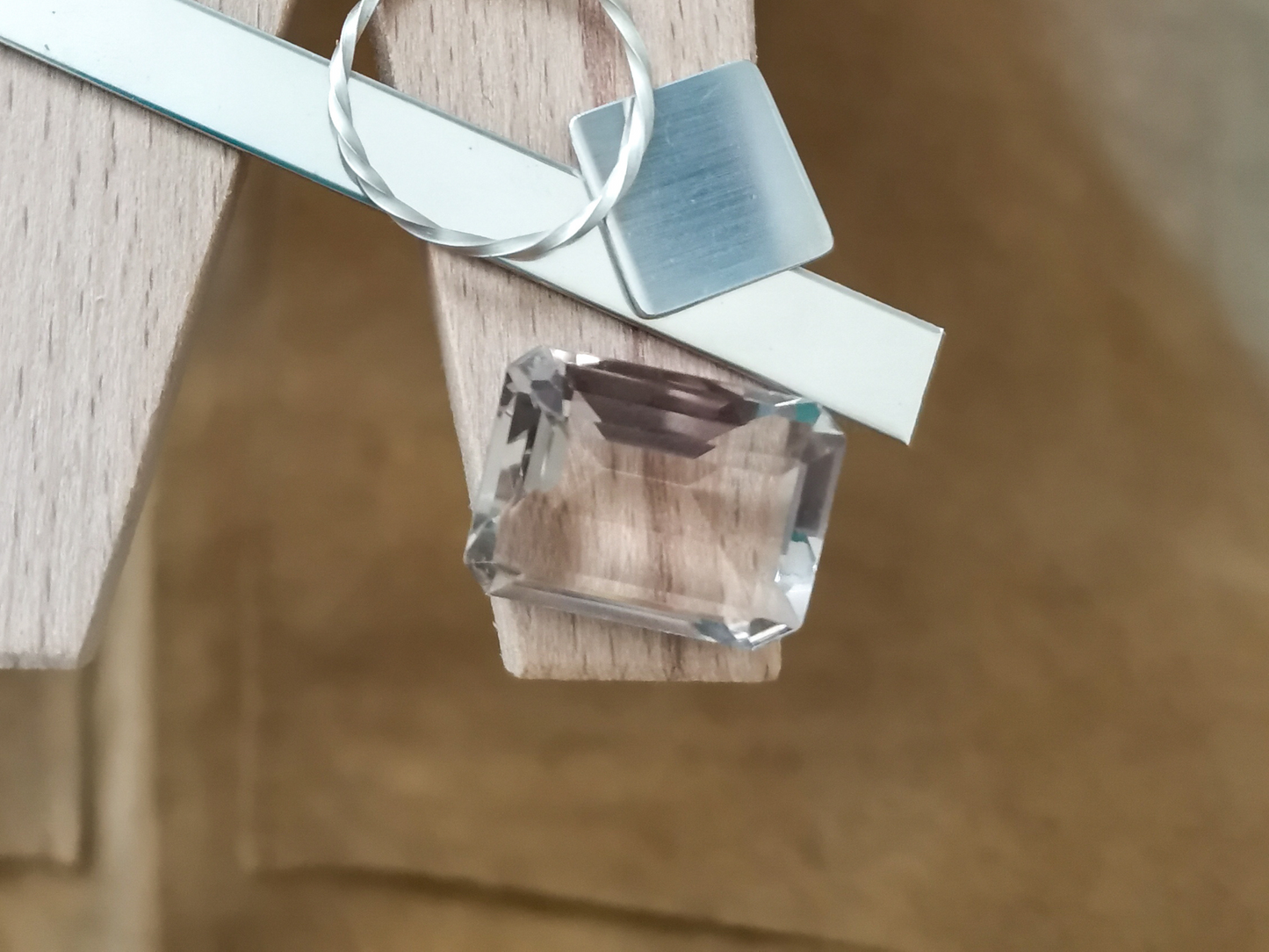 Smoky Quartz Emerald cut Rectangle - 20mm by 15.1mm - 19.72 ct