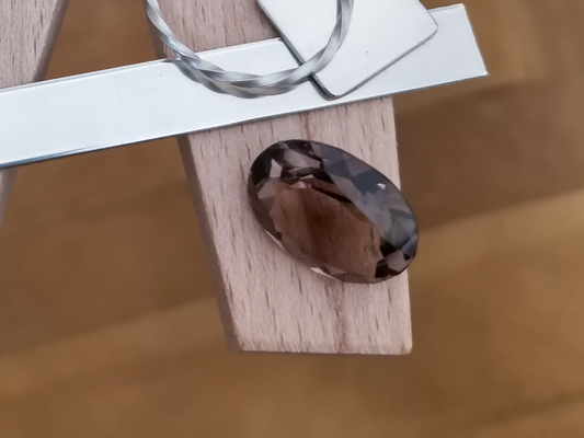 Smoky Quartz Oval - 14mm by 12mm - 8.34 ct