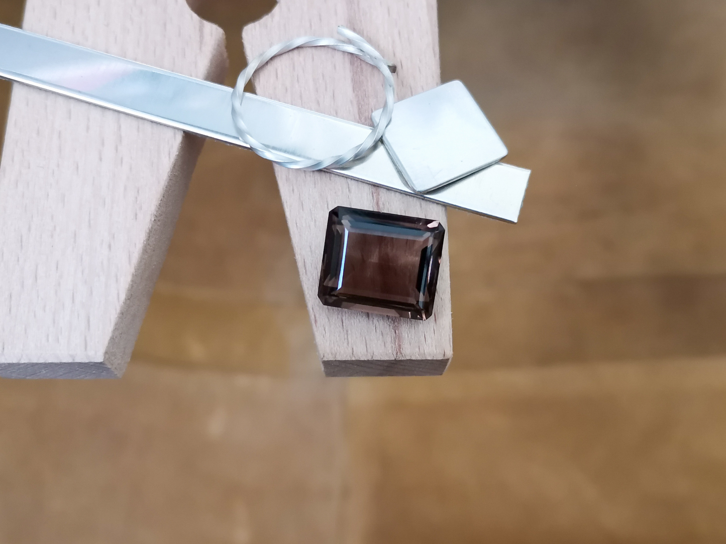Smoky Quartz Rectangle - 14mm by 12mm - 9.34 ct