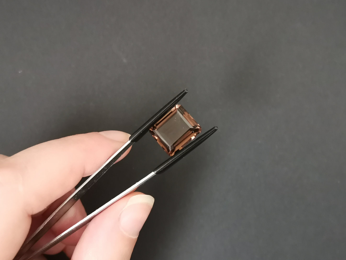 Smoky Quartz Rectangle - 14mm by 12mm - 9.34 ct