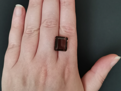 Smoky Quartz Rectangle - 14mm by 12mm - 9.34 ct