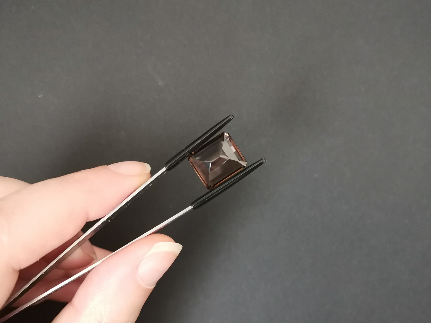 Smoky Quartz Rectangle - 14mm by 12mm - 9.34 ct