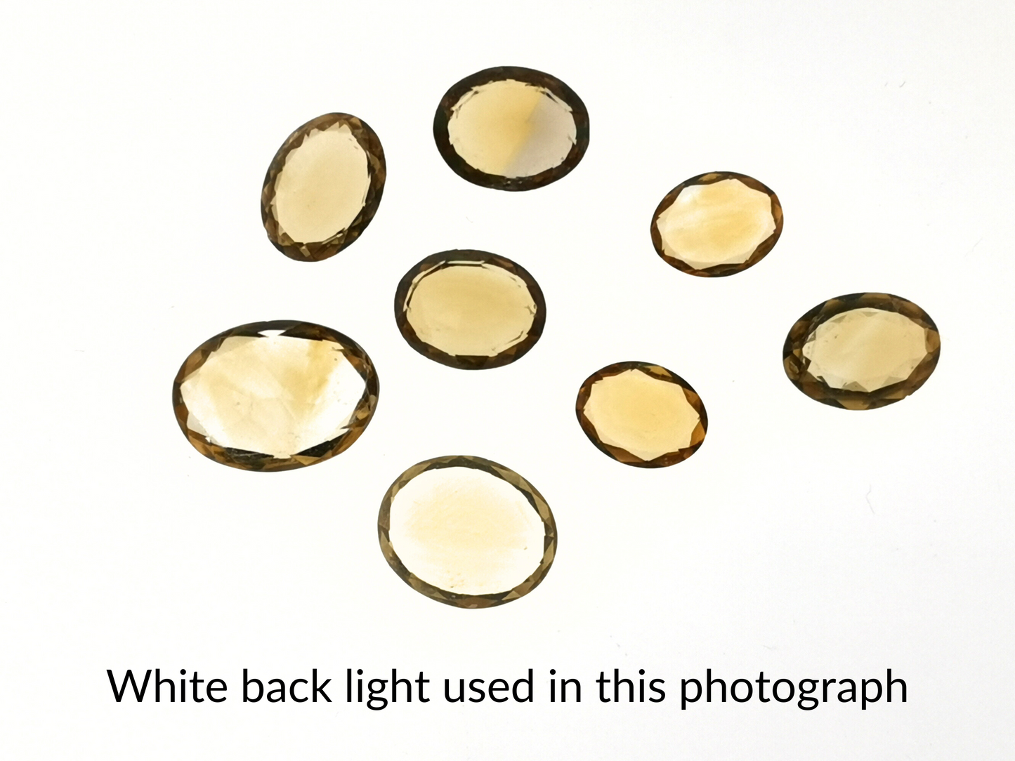 8 x Yellow Citrine Ovals - Bundle - Various sizes