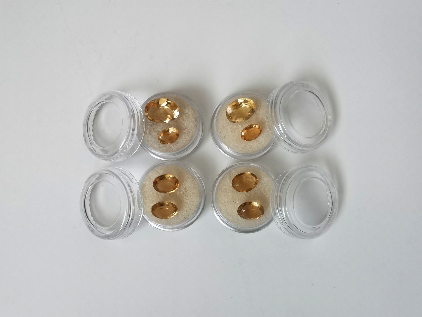 8 x Yellow Citrine Ovals - Bundle - Various sizes