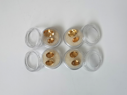 8 x Yellow Citrine Ovals - Bundle - Various sizes