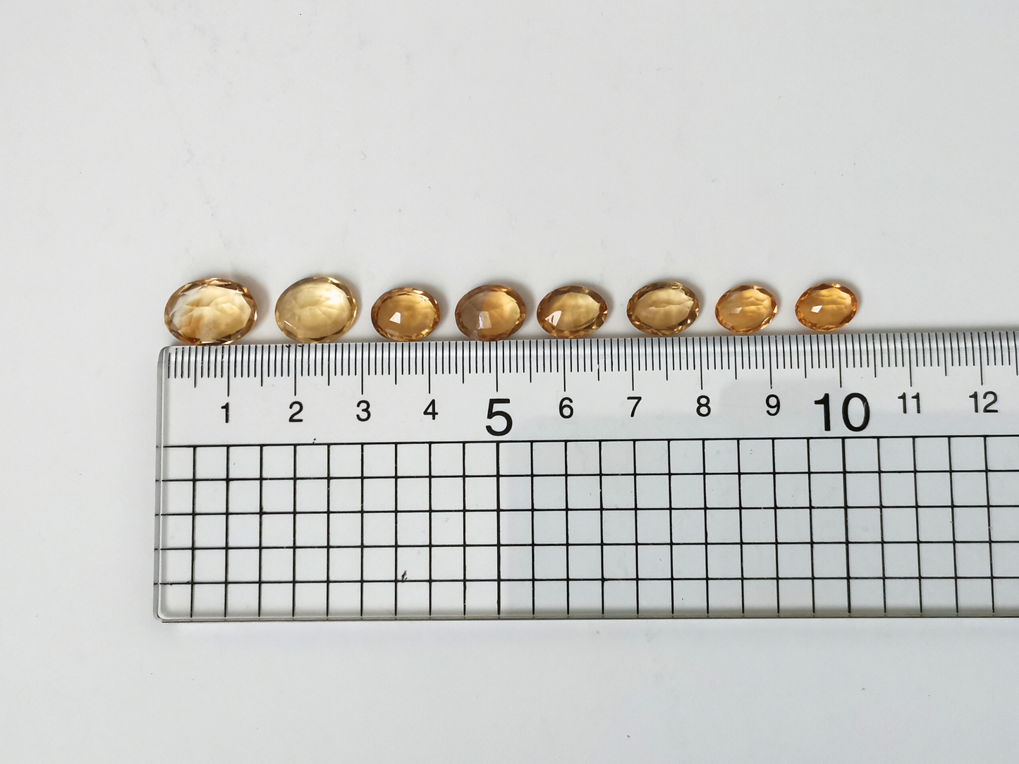 8 x Yellow Citrine Ovals - Bundle - Various sizes