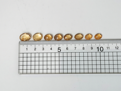 8 x Yellow Citrine Ovals - Bundle - Various sizes
