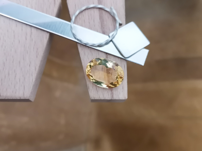 Yellow Citrine Oval - 16.1mm by 12.1mm - 8.58 ct