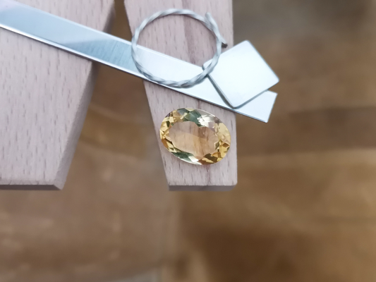 Yellow Citrine Oval - 16.1mm by 12.1mm - 8.58 ct