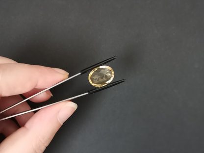 Yellow Citrine Oval - 16.1mm by 12.1mm - 8.58 ct