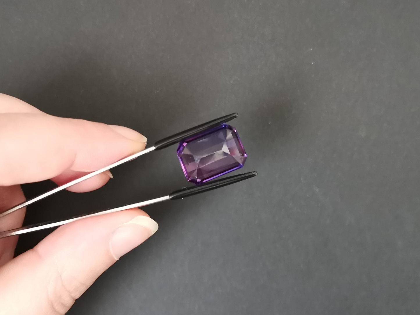 Purple Lab Grown Sapphire Rectangle - 17.9mm by 13.1mm - 20.28 ct