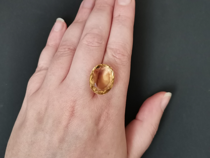 Yellow Citrine Oval - 19.4mm by 15.5mm - 20.98 ct