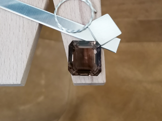 Smoky Quartz Square Asscher - 16.1mm by 15.6mm - 20.8 ct
