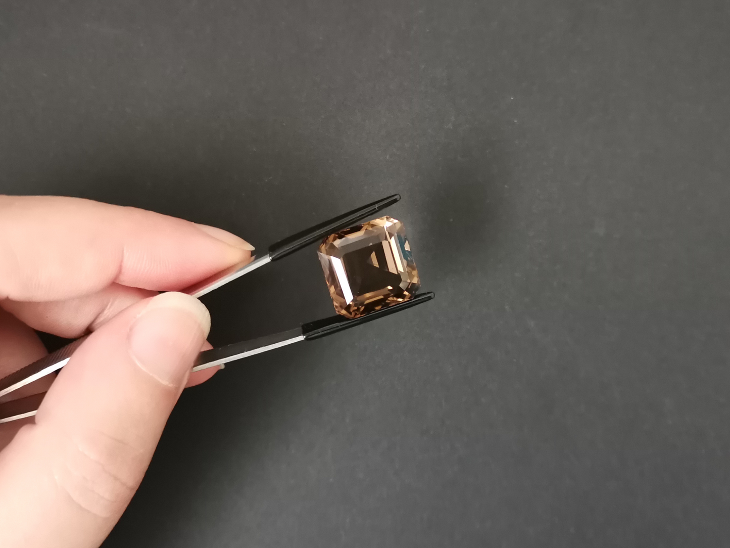 Smoky Quartz Square Asscher - 16.1mm by 15.6mm - 20.8 ct