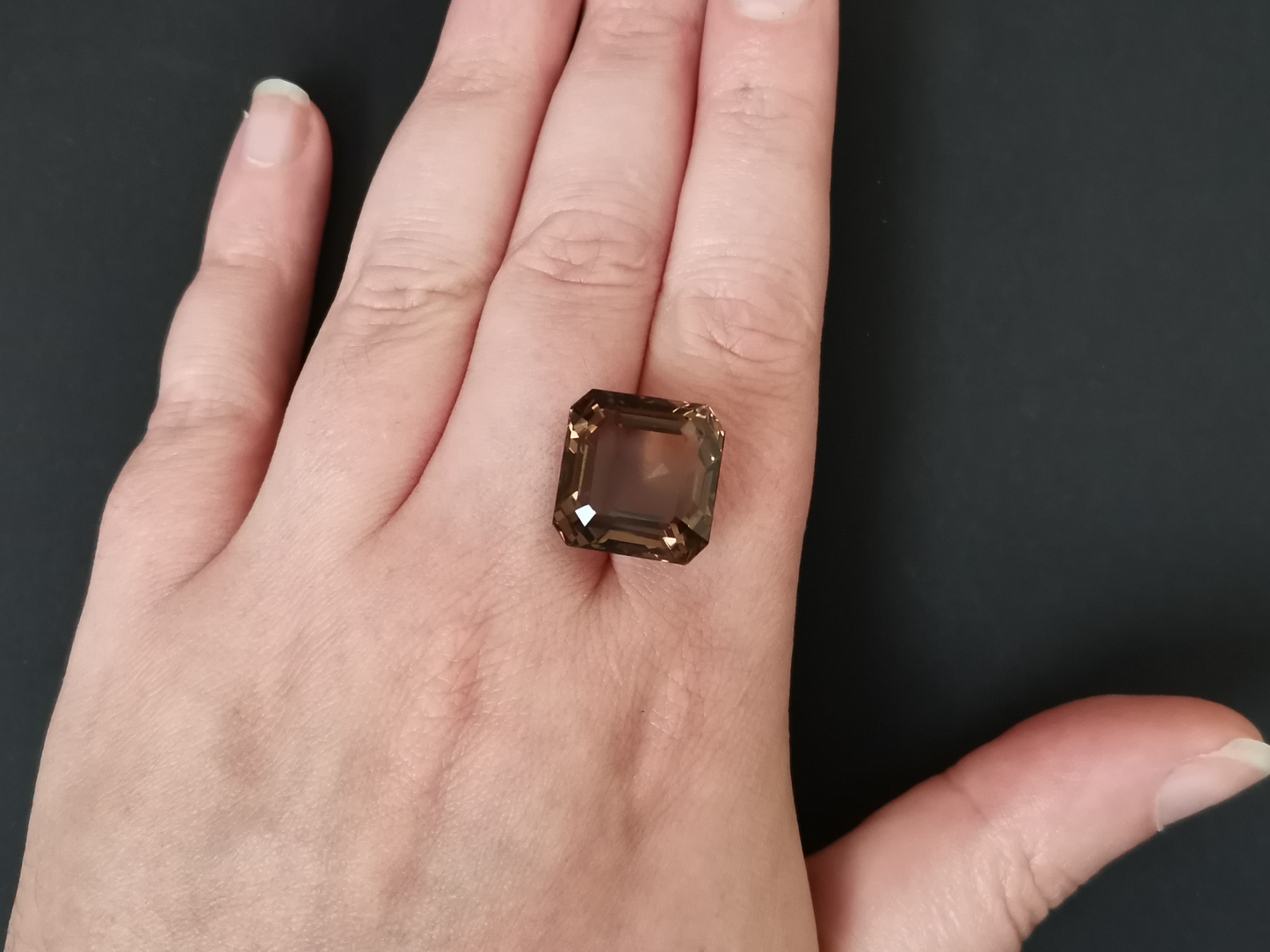 Smoky Quartz Square Asscher - 16.1mm by 15.6mm - 20.8 ct
