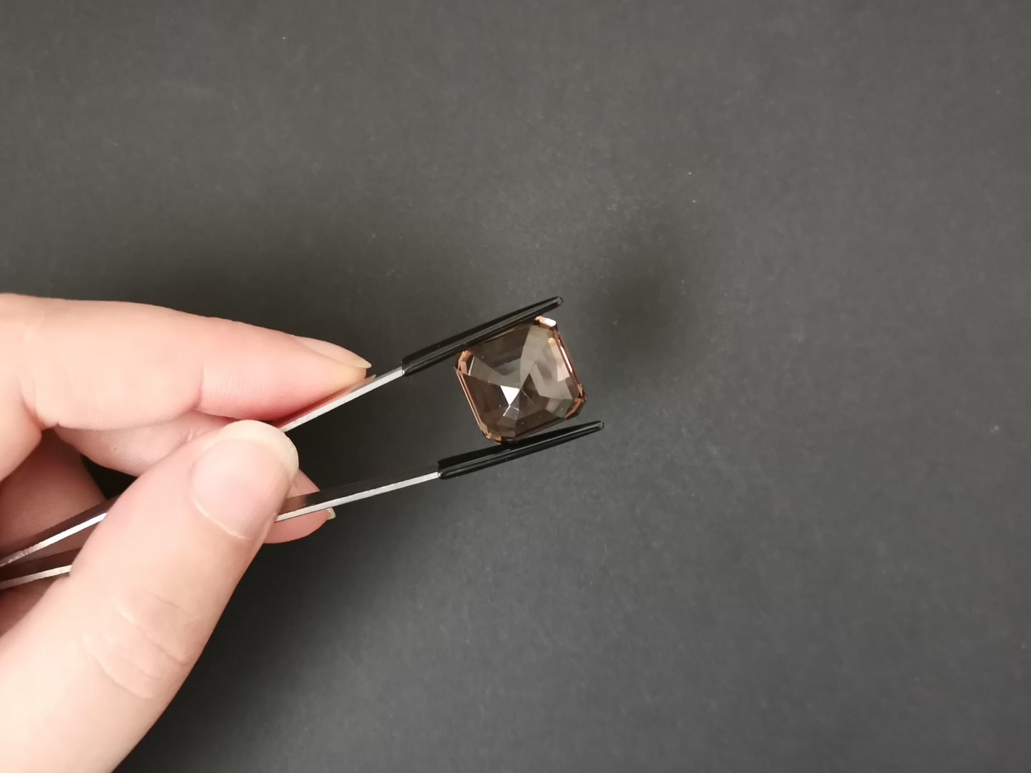 Smoky Quartz Square Asscher - 16.1mm by 15.6mm - 20.8 ct