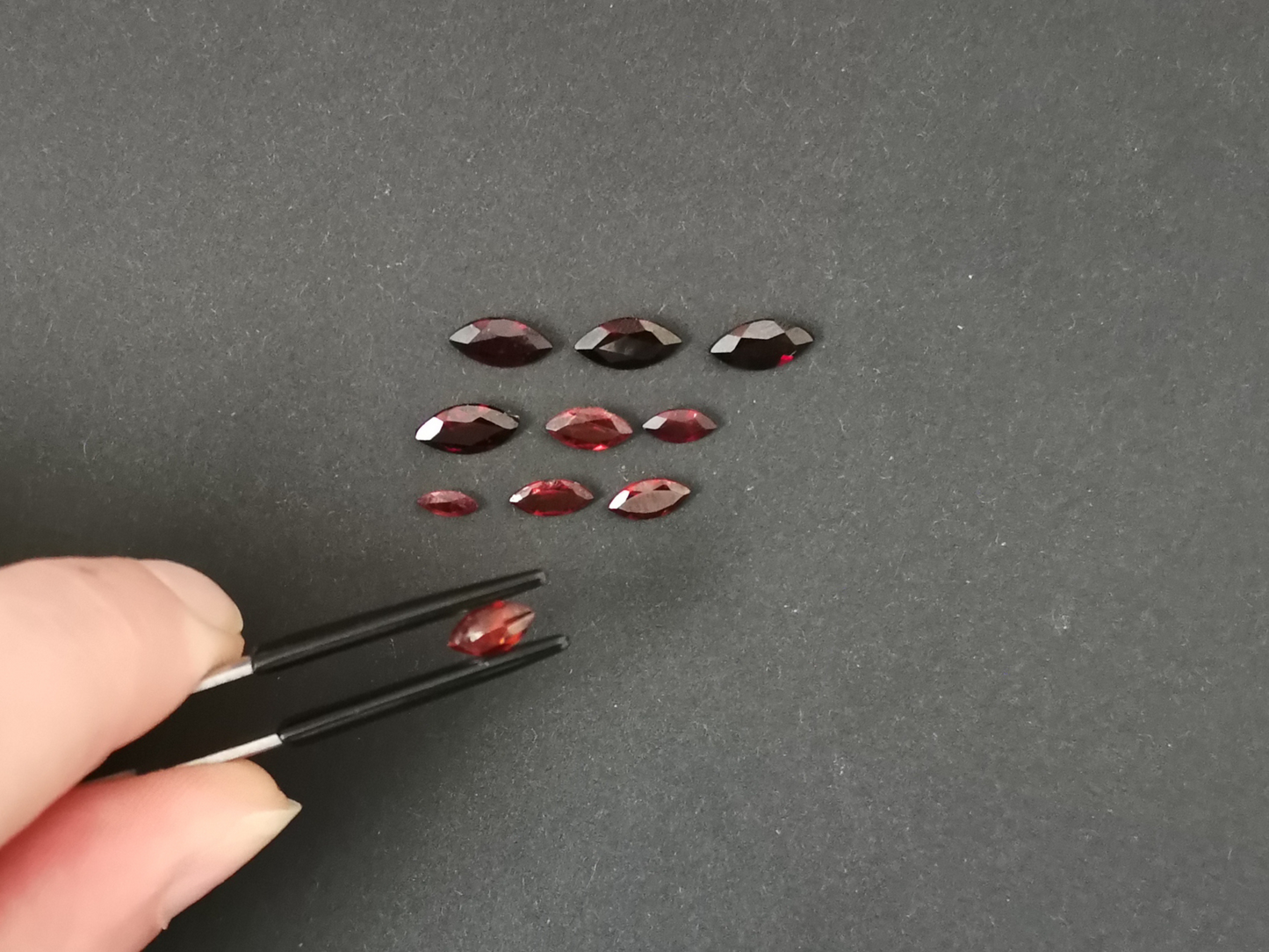 10 x Red garnet marquise - Bundle