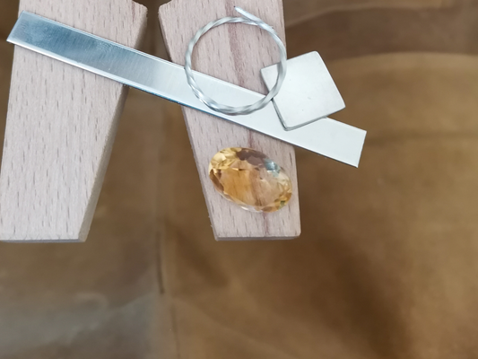 Yellow Citrine Oval - 16mm by 12mm - 8.45 ct