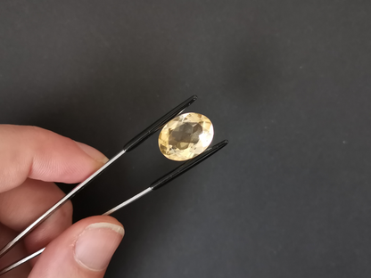 Yellow Citrine Oval - 16mm by 12mm - 8.45 ct