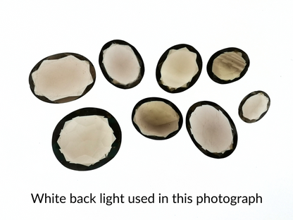 8 x Smoky Quartz Ovals - Bundle in various sizes