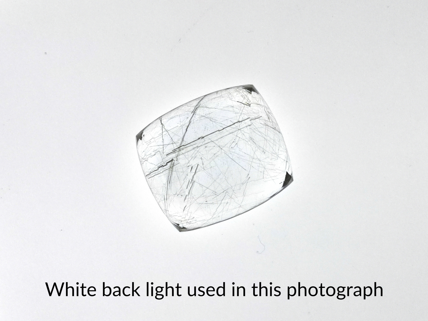 Rutilated Quartz Cushion - 28.4mm by 24.8mm - 98.47 ct
