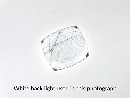 Rutilated Quartz Cushion - 28.4mm by 24.8mm - 98.47 ct