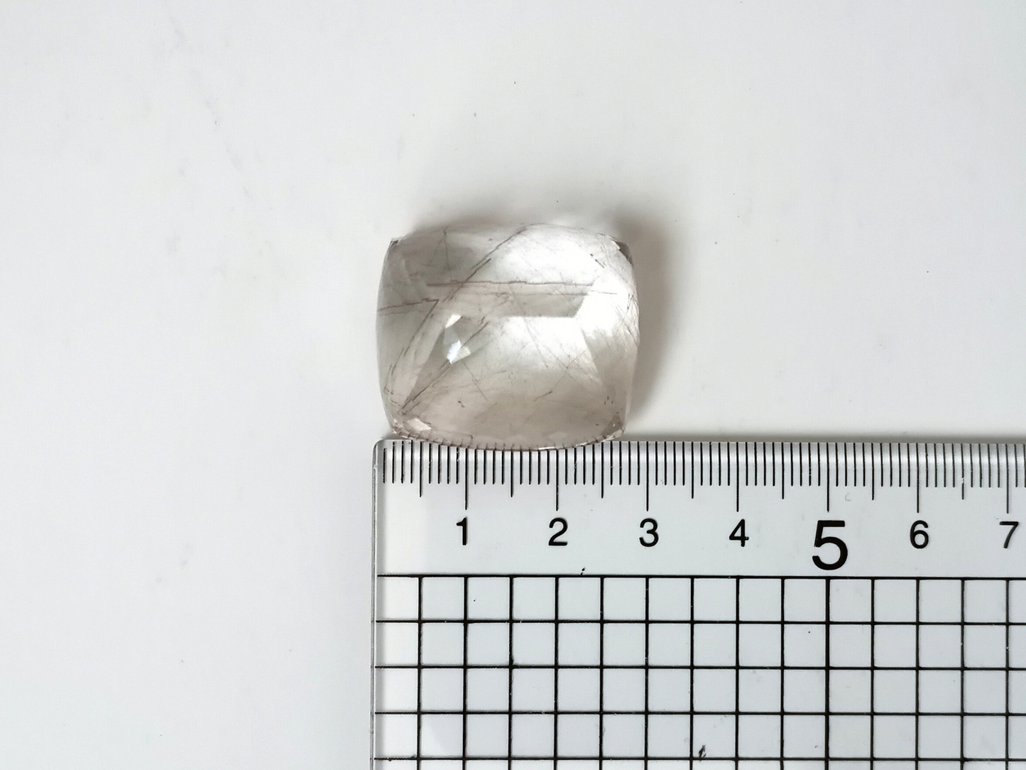 Rutilated Quartz Cushion - 28.4mm by 24.8mm - 98.47 ct