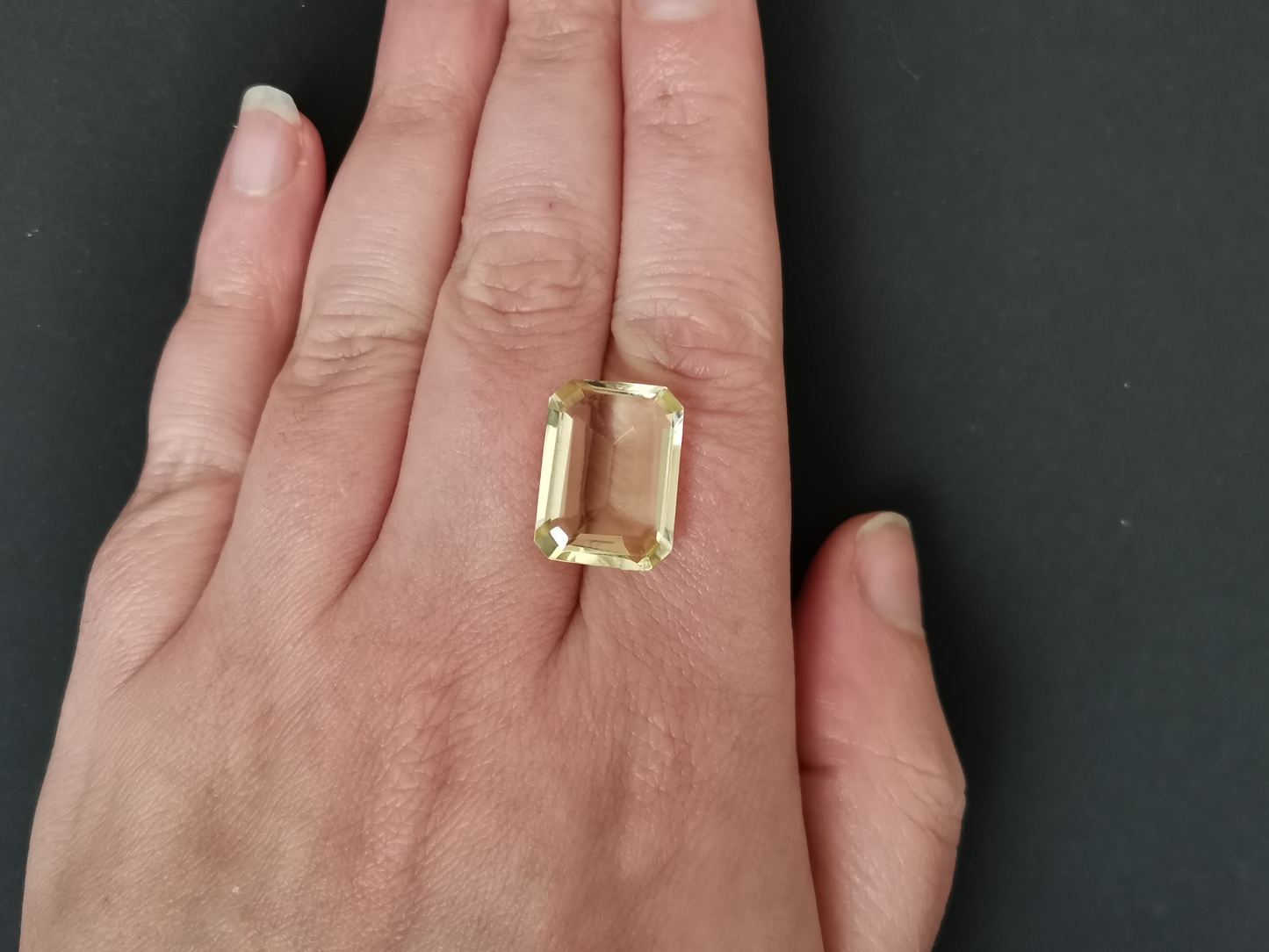 Yellow Citrine Rectangle - 17.8mm by 13mm - 11.8 ct
