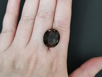 Smoky Quartz Oval - 18.3mm by 16mm - 18.95 ct