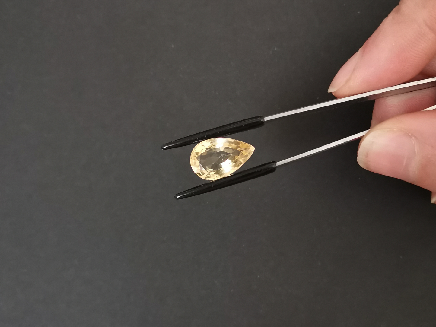 Yellow Citrine Teardrop - 15.5mm by 9.5mm - 5.97 ct