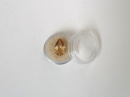Yellow Citrine Teardrop - 15.5mm by 9.5mm - 5.97 ct