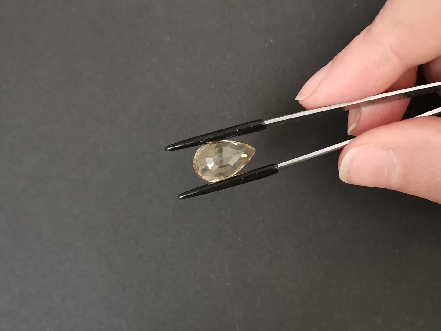 Yellow Citrine Teardrop - 15.5mm by 9.5mm - 5.97 ct