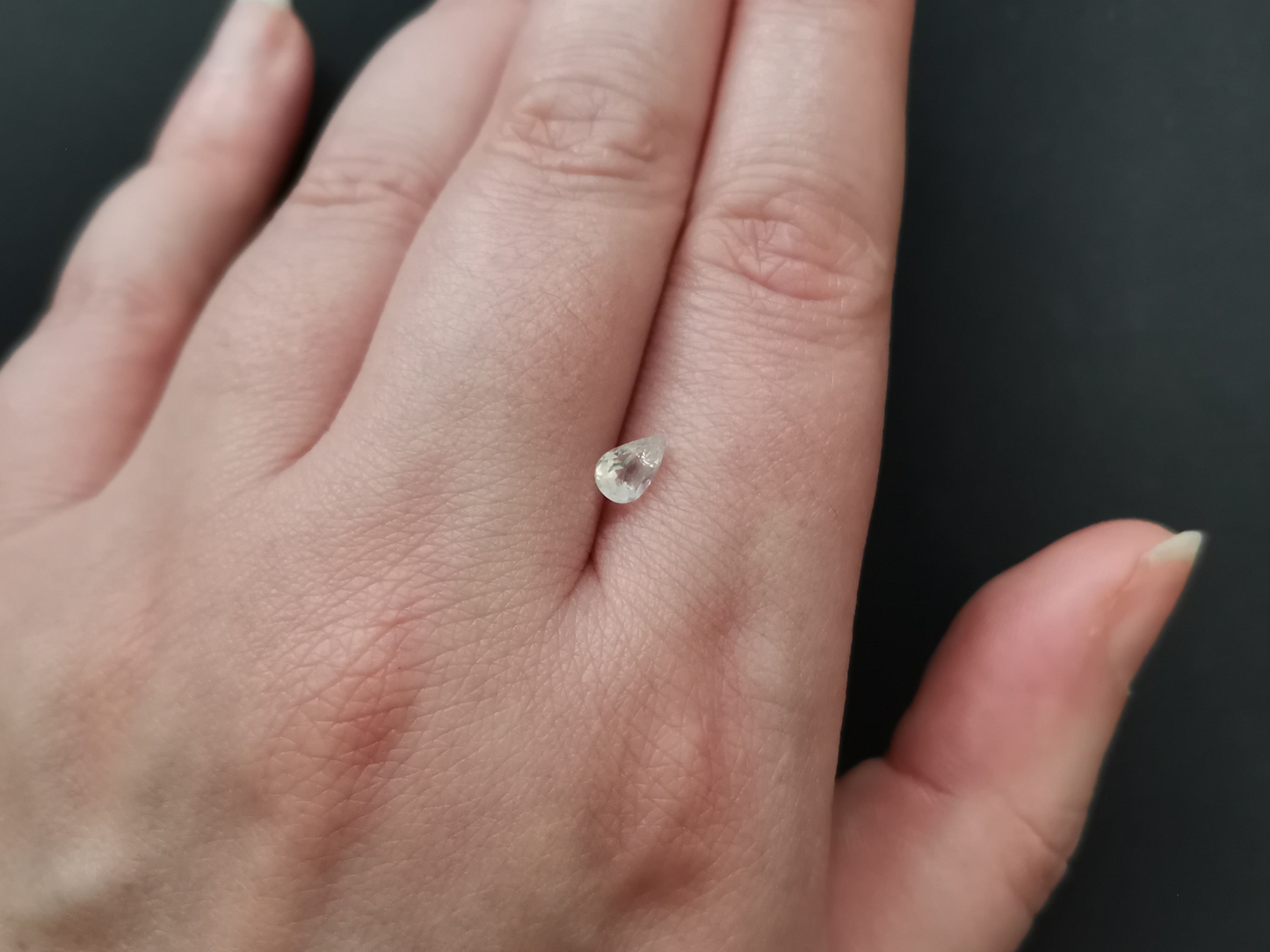 Moonstone teardrop - 6.2mm by 4mm - 0.45 ct