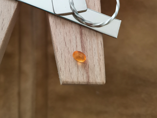 Orange Fire Opal Oval - 5mm by 4mm - 0.23 ct