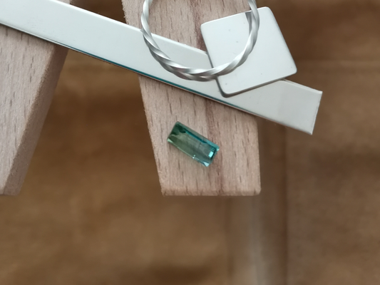Bi-Coloured Tourmaline Baguette - 8.1mm by 4.4mm - 1.06 ct