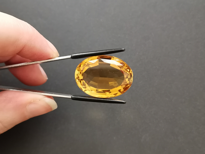 Orange Citrine Oval - 26mm by 19mm - 41.24 ct