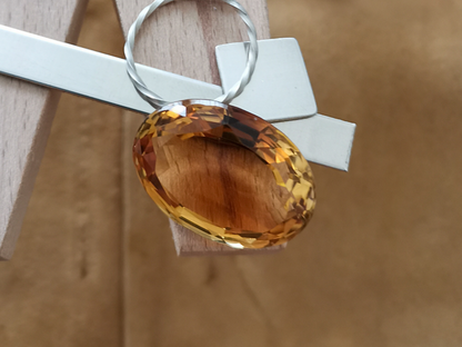Orange Citrine Oval - 26mm by 19mm - 41.24 ct