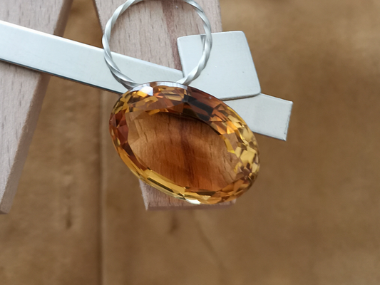Orange Citrine Oval - 26mm by 19mm - 41.24 ct