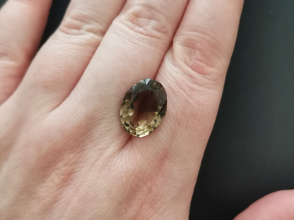 Smoky Quartz Oval - 15.8mm by 12mm - 7.59 ct