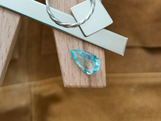 greenish Blue Aquamarine Teardrop - 12.7mm by 7.8mm - 2.05 ct