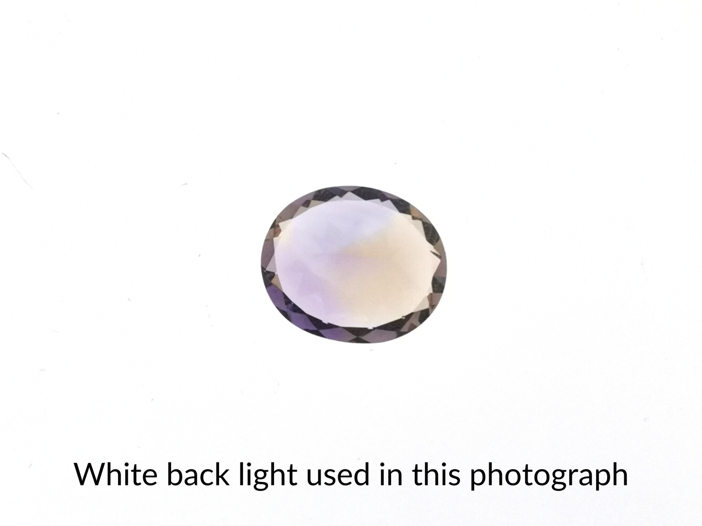 Purple and Yellow Ametrine Oval - 14mm by 11.9mm - 6.79 ct