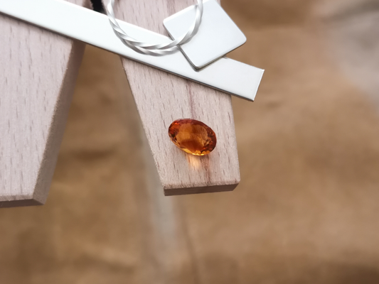 Orange Citrine Oval - 10mm by 8mm - 2.78 ct