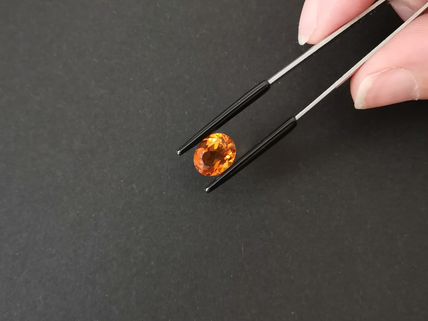 Orange Citrine Oval - 10mm by 8mm - 2.78 ct
