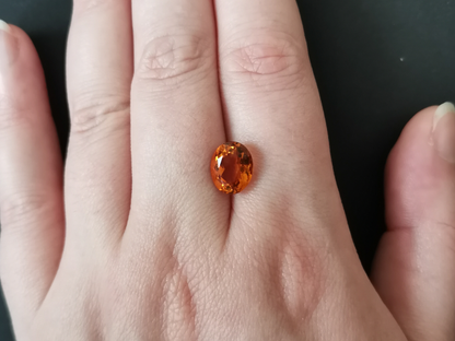 Orange Citrine Oval - 10mm by 8mm - 2.78 ct