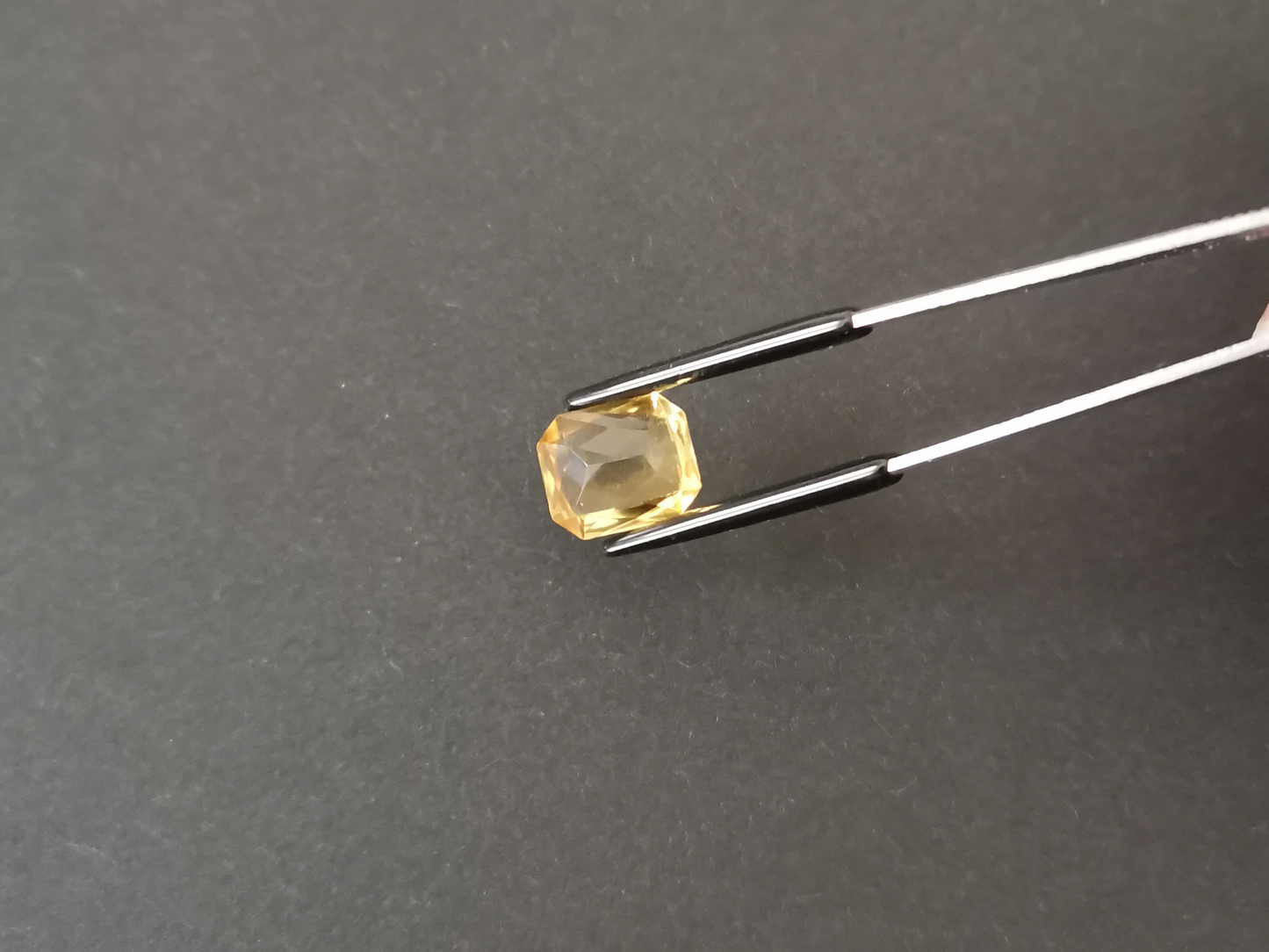 Yellow Citrine Rectangle - 12mm by 10mm - 4.58 ct